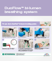 DuoFlow™ bi-lumen breathing system pre-use check poster