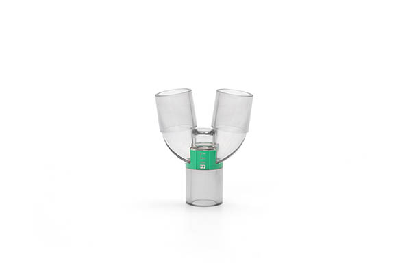 Clear Y-piece - 22M/15F - 22M without ports