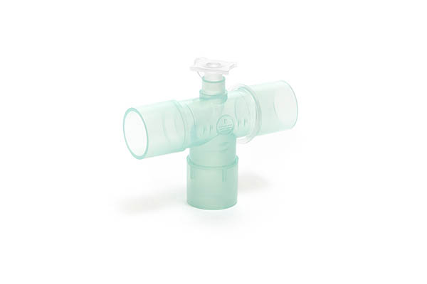 Tracheostomy T-piece with 7.6mm port 22M-22M-22M/15F