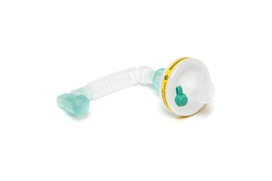 Clear-Guard™3 breathing filter with luer port, Superset catheter mount and fixed elbow