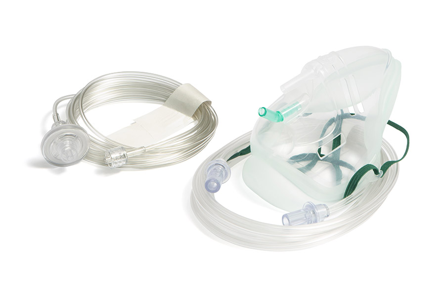 Sentri™ Intersurgical EcoLite™, adult, mask with CO₂ monitoring line, filter and tube, 2.1m