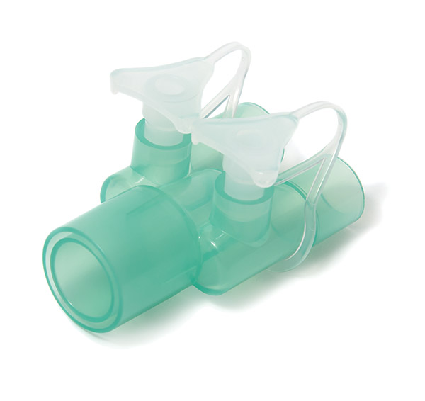 15mm paediatric parallel Y-piece 22M/15F patient connection - 15M-15M with 7.6mm ports
