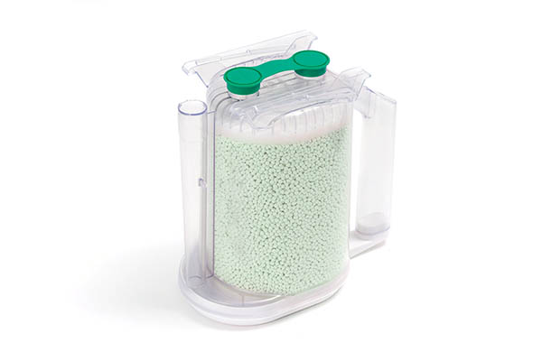 IS Can™, LoFlosorb™ disposable CO₂ absorber, green to violet colour change. For use with GE® anaesthetic machines: Aisys®, Aespire®, Avance® and ADU®, 1kg